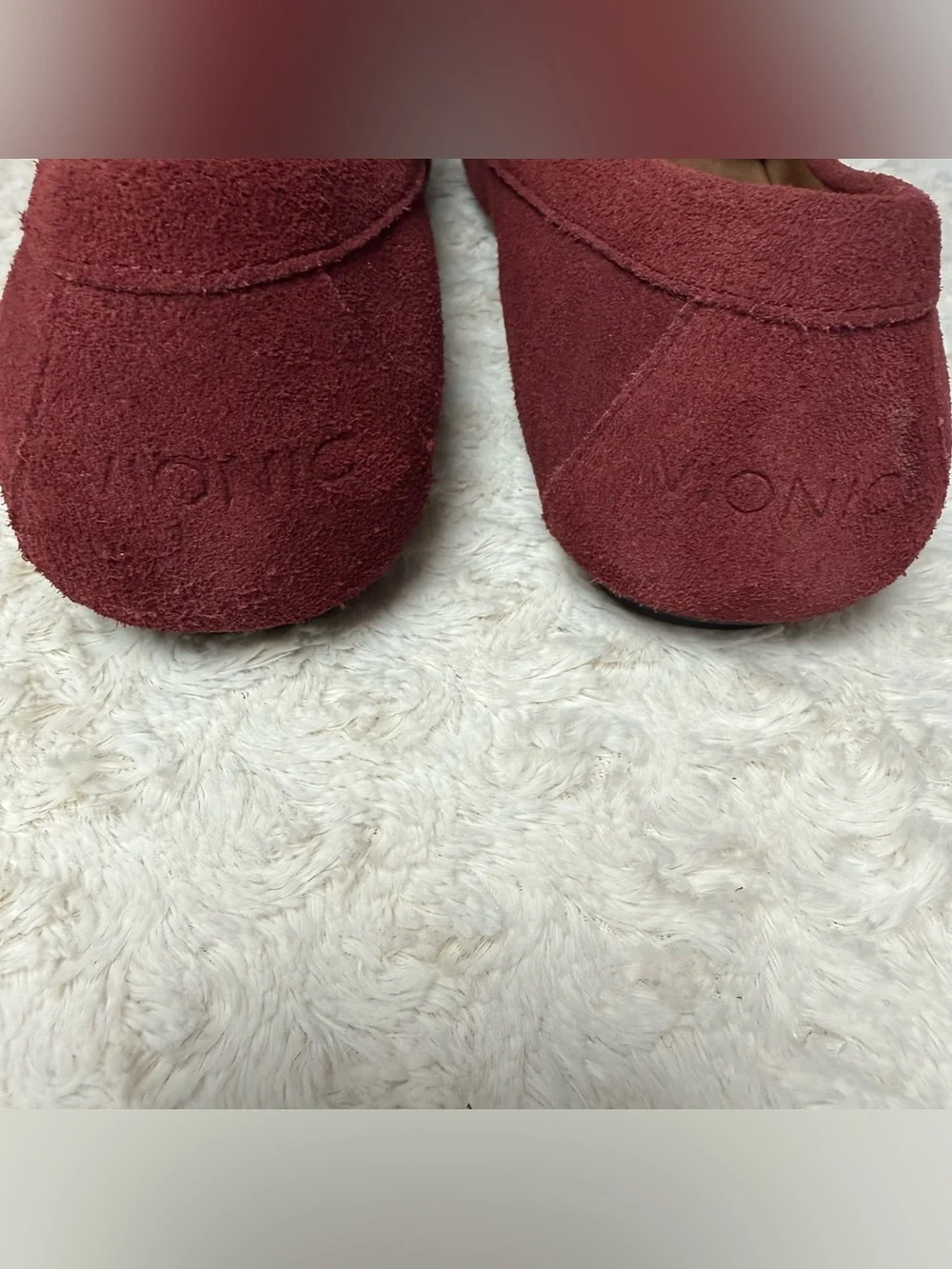 Vionic Women's Burgundy Suede Slip-On Loafers - Picture 5 of 8